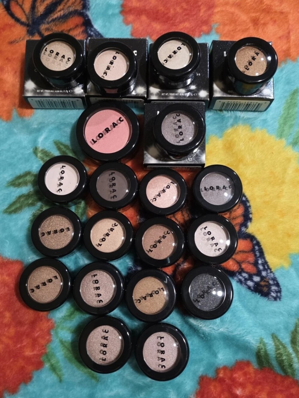 LORAC Pro To Go Single Eyeshadow Lot Of 19 & 1 Blush Original Formula